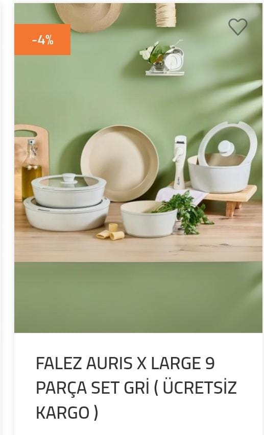 Falez Auris X Large 9 Parça Set