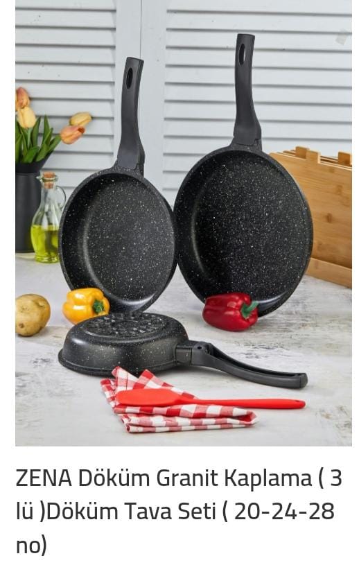 3lü Döküm Tava Seti