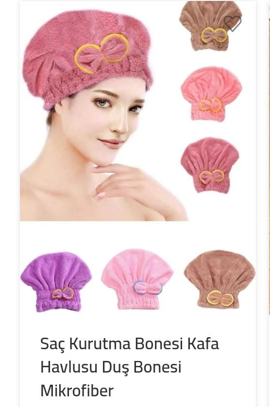 Kafa Havlusu Duş Bonesi