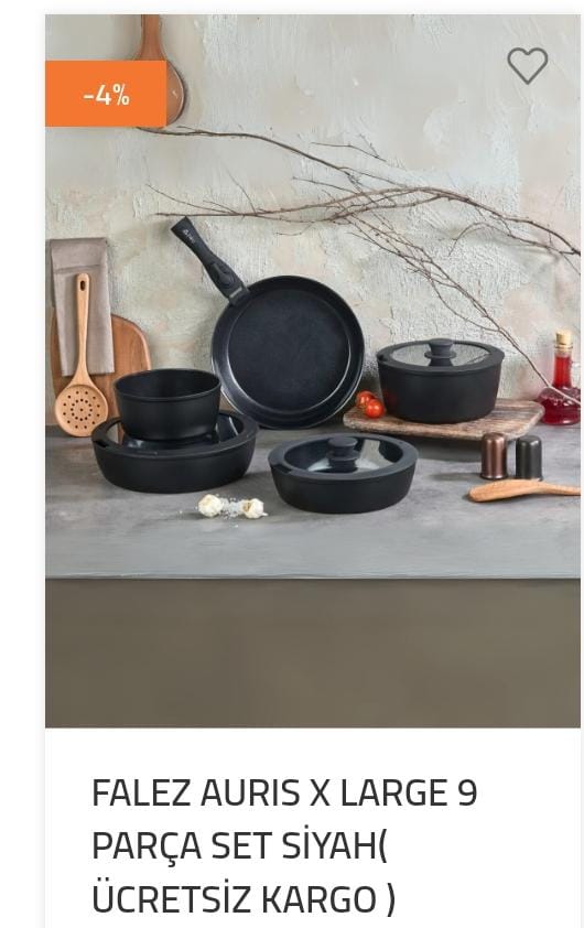 Falez Auris X Large 9 Parça Set