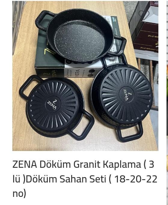 3lü Döküm Sahan Seti